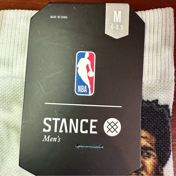 NWT Stance 76ers NBA Basketball Joel Embii Socks Blue White Mens Medium - Picture 7 of 10
